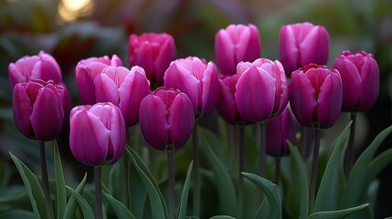 Fototapeta premium Abstract pastel-colored background with vibrant tulips blending harmoniously into soft hues symbolizing the serene joy of spring and the beauty of gentle flowers