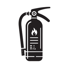 Fire Extinguisher silhouette vector illustration