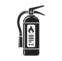 Fire Extinguisher silhouette vector illustration