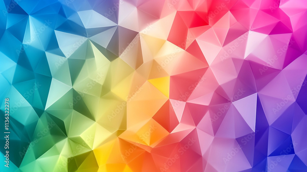 Poster colorful geometric abstract pattern creating a vibrant and dynamic visual experience