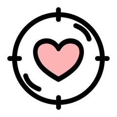 Love target group - clean and modern valentines day icon.