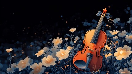 Fototapeta premium National Violin Day background concept 