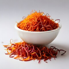 Fototapeta premium Vibrant Saffron-Inspired Art with Orange and Purple Swirls 