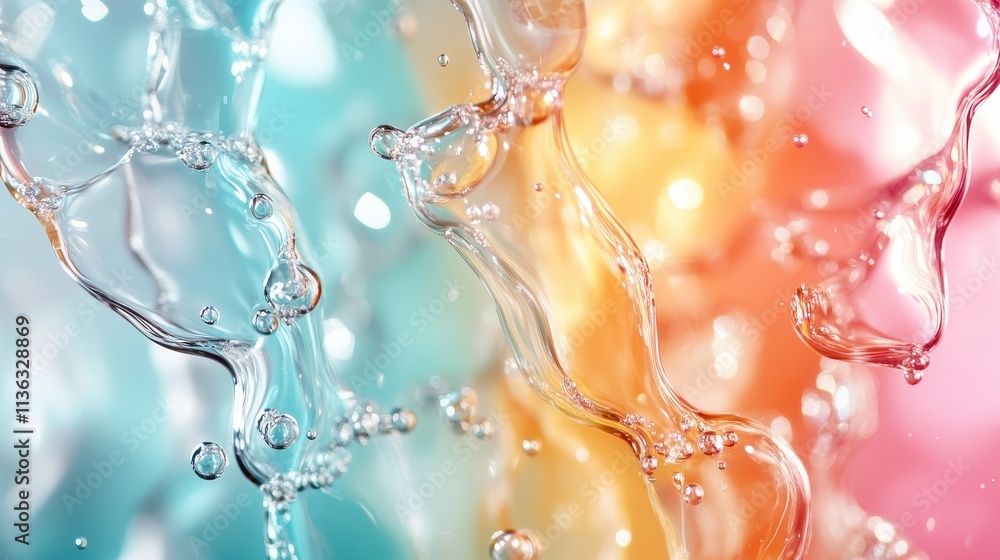 Poster an engaging display of fluid art featuring a colorful abstract design that swirls with vivid tones, 