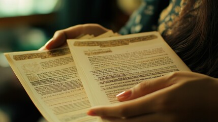 Close-up of hands holding business documents printed in English and Thai, showcasing cross-cultural transaction details