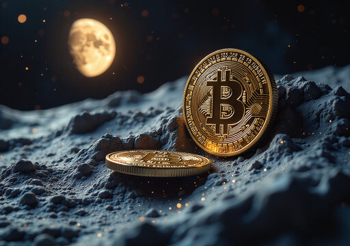space billionaires plan mine gold bitcoin orbiting moon unique resource profit