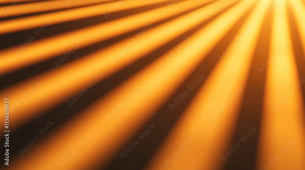 Poster luminous golden rays diffused gently on plain background for uplifting visuals