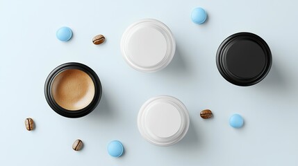 Coffee Cups and Capsules Mockup
