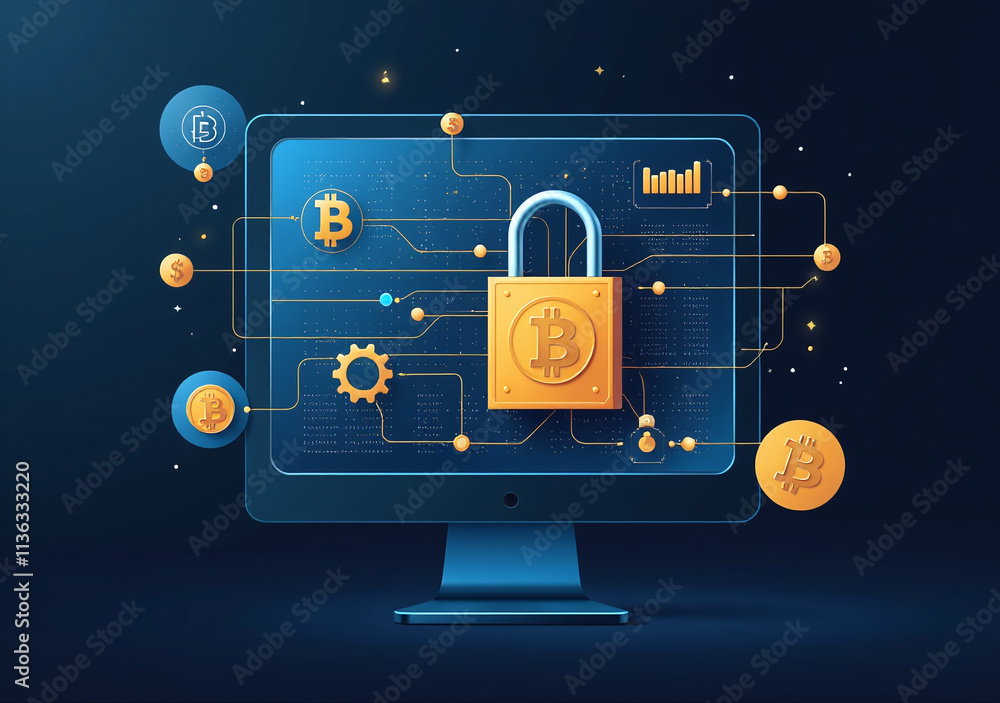 Poster uses bitcoin security concepts cold storage private key management secure online