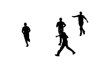 Cricket Vector Logo Design.Cricket player logo design vector. Icon Symbol. Template Illustration
