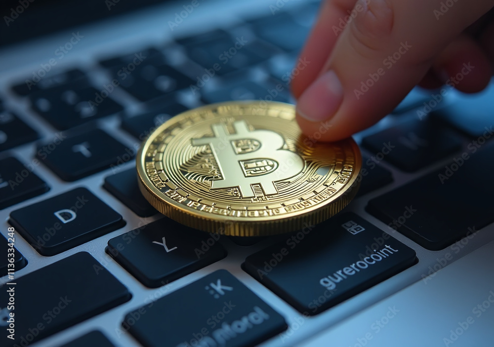 Poster wallet stored safely keyboard digital currency