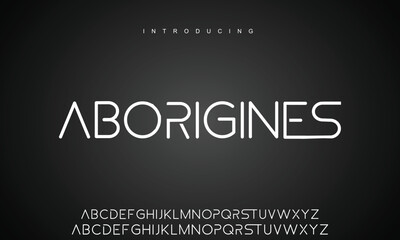 Obraz premium Creative font. Modern abstract digital tech font. Logo creative font, type, technology, movie, digital, music, movie. Fonts and illustration in vector format.