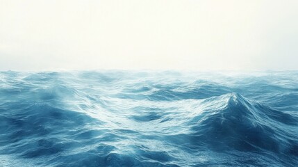 Obraz premium Captivating Watercolor Ocean Waves with Dynamic Fluid Movement