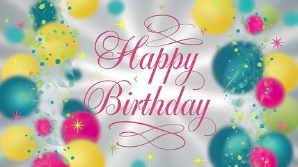 Handwritten phrase Happy Birthday. Vector design for posters and greeting cards