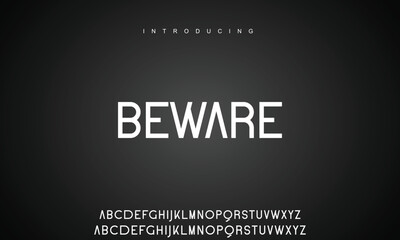 Creative font. Modern abstract digital tech font. Logo creative font, type, technology, movie, digital, music, movie. Fonts and illustration in vector format.