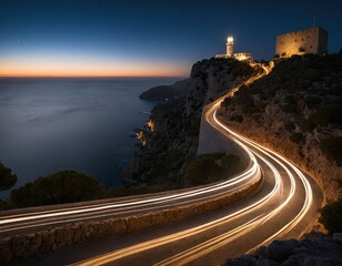 sunset on the road