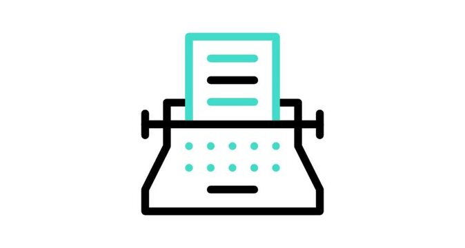 illustration of a printer in colour