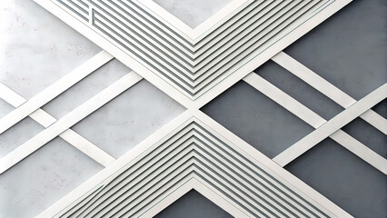 Obraz premium Abstract geometric white and gray background. Vector, illustration