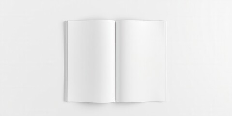 Magazine cover and open magazine mockup on white background with space for design, template, paper