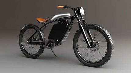 Obraz premium Sleek Electric Bike on City Streets, Embracing Sustainable Transportation