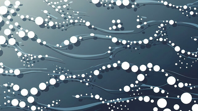 Vector background with white abstract blurred wave dots creative color