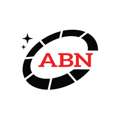 ABN Creative Circular Logo Design in Blue and Black for Corporate Branding and Technology, ABN Blue and Black Tech Logo with Circular Elements for Branding & Visual Identity, ABN LOGO, ABN vector Logo