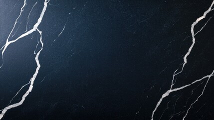 Dark Marble Surface with White Veins for Elegant Background Design
