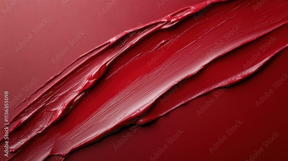 Poster a bold and artistic spread of rich red paint swirled across a deep crimson backdrop, creating an abs