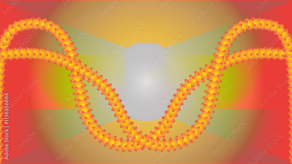 Poster abstract background with red yellow white color and orange yellow wavy objects