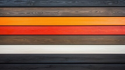 Colorful Horizontal Wooden Planks in Various Shades and Textures