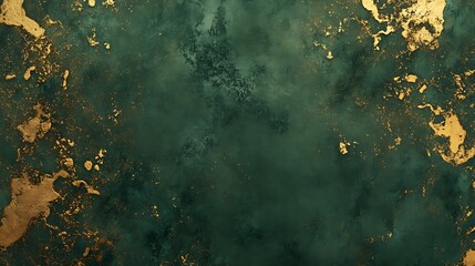 Green and gold textured background for a luxurious theme