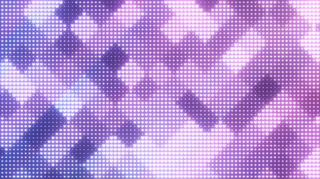 Mesmerizing Purple Pink Heart Neon LED Matrix Diamond Grid Glowing - 4K Seamless VJ Loop Motion Background Animation