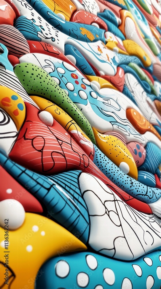 Aufkleber abstract colorful 3d pattern background