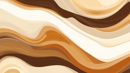 Obraz premium Abstract Earth Tone Wavy Pattern Design