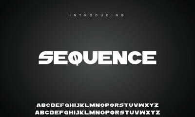 Modern minimal abstract alphabet fonts. Typography technology, electronic, movie, digital, music, future, logo creative font.