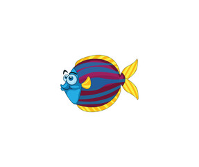 fish on white background