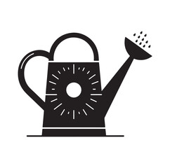 Watering can silhouette vector illustration