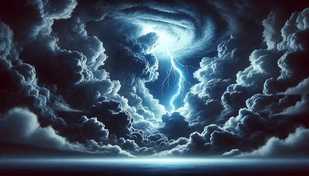 Epic Thunderstorm with Dramatic Lightning and Clouds