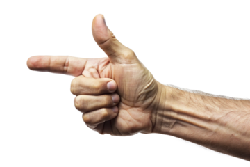 hand with thumb up isolated