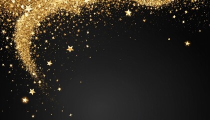 Elegant Gold Glitter Effect with Subtle Particles Transparent Background