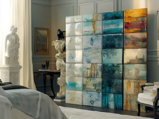  a diy fabric wall panel project showcasing creatively designed wall panel