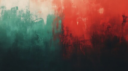 Bold red and green tones in a dual-color gradient