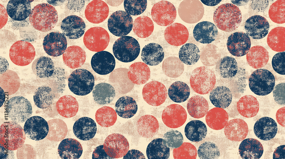 Poster colorful circular patterns create a vibrant textile design filled with texture