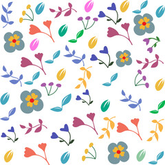 Print Floral seamless pattern. Beautiful seamless floral pattern vector design. Seamless Pattern Vector