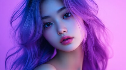 Naklejka premium Radiant purple gradient transitioning into blue