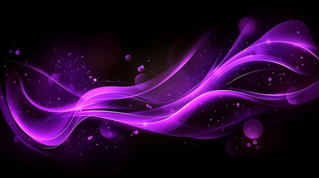 Abstract glowing purple swirls on a dark background