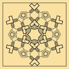 Pattern, mandala for coloring and relaxation. Vector illustration