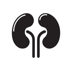Kidney Icon silhouette vector illustration