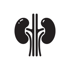 Kidney Icon silhouette vector illustration