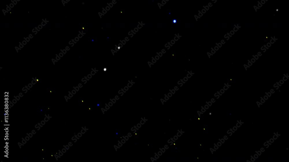 Poster motion graphics of white green blue bubbles particles flowing animation for screen project overlay o